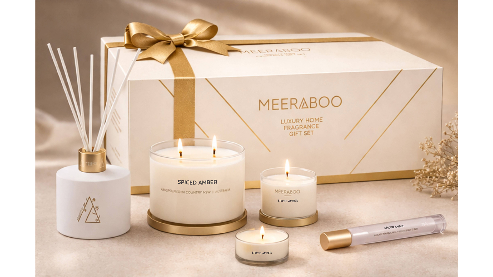 Meeraboo Pack of 5 Spiced Amber Luxury Gift Set