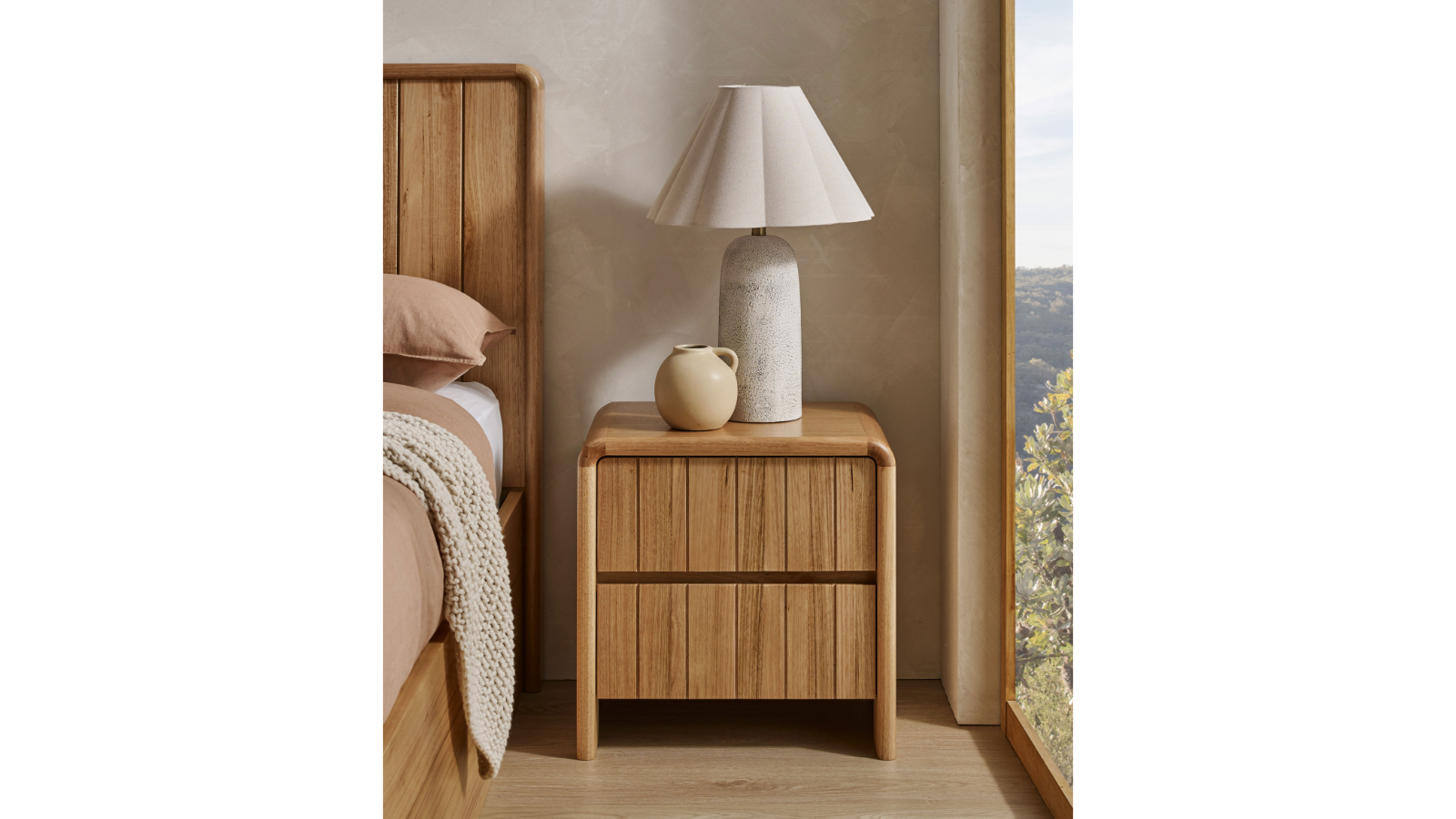 Lara 2-Drawer Bedside Table