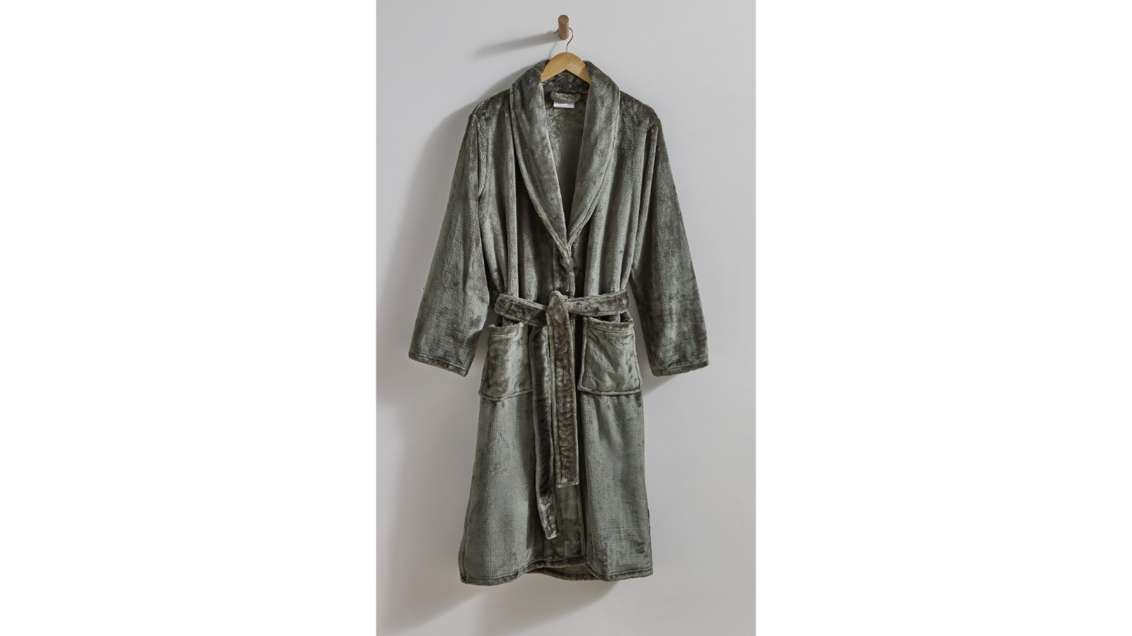L'Avenue Essential Silk Touch Olive Bathrobe - Small/Medium