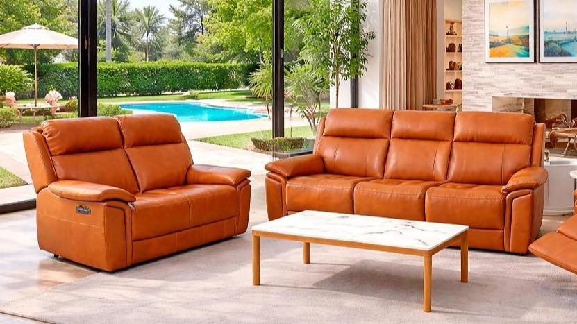 Dublin Leather Recliner Sofa