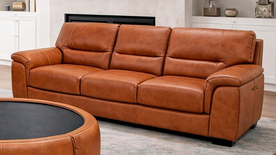 Toretto 3-Seater Leather Sofa