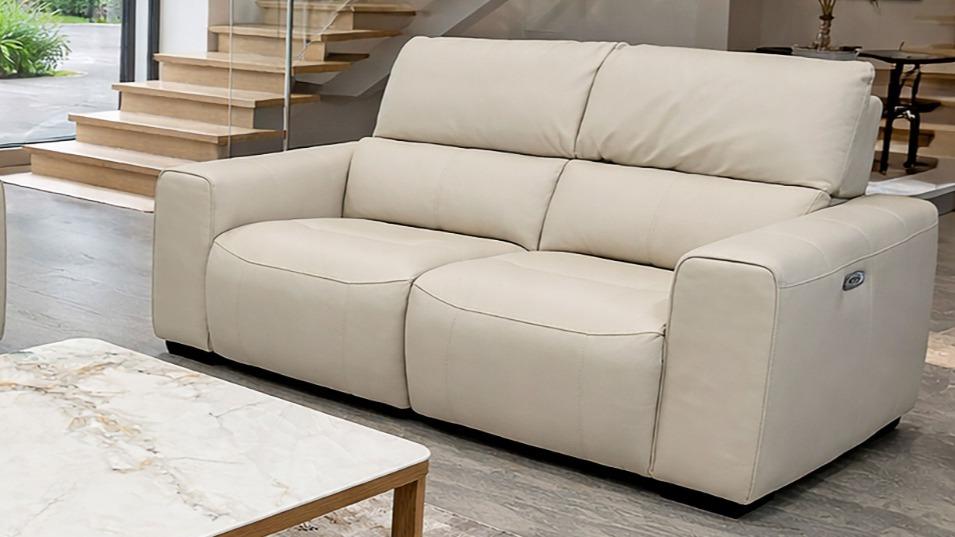 Albus 2-Seater Leather Powered Recliner Sofa