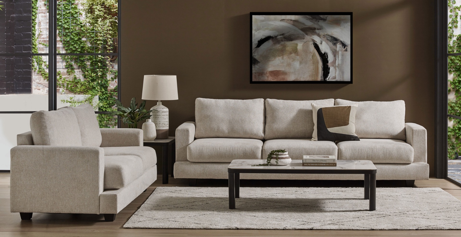 Aurora 2-Piece Fabric Lounge Suite