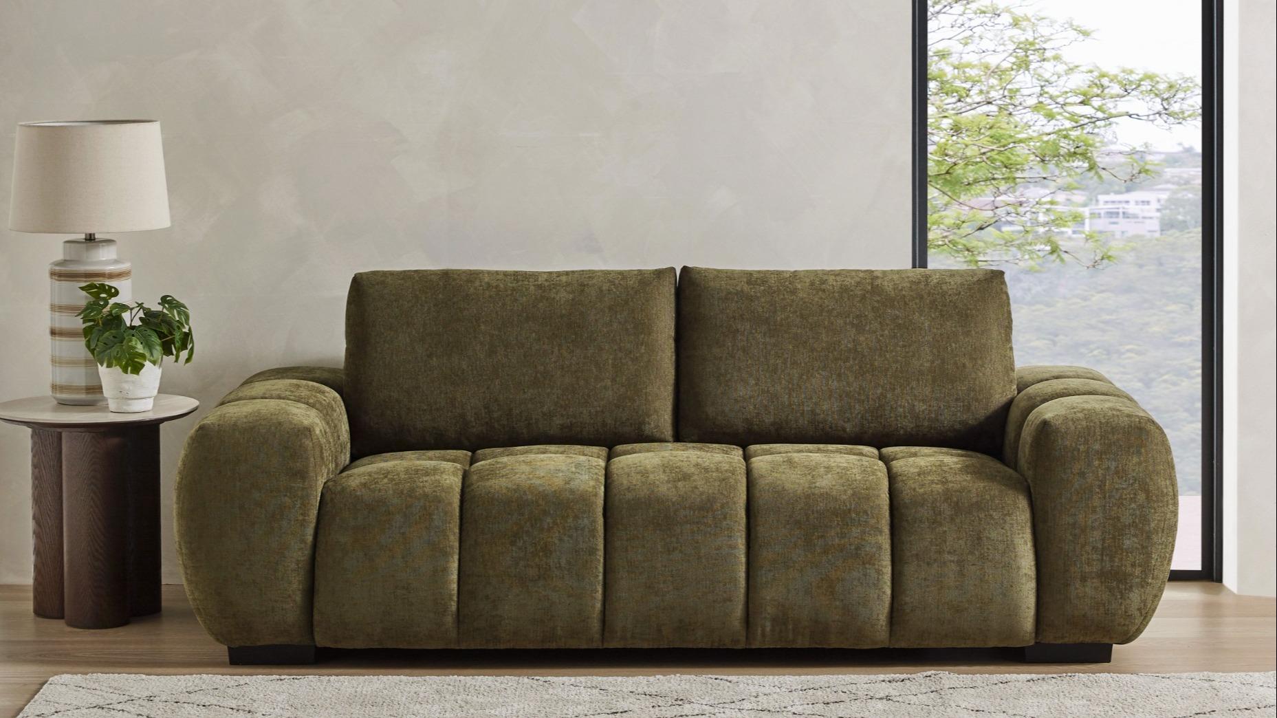 Tokyo 2.5-Seater Fabric Sofa - Fern