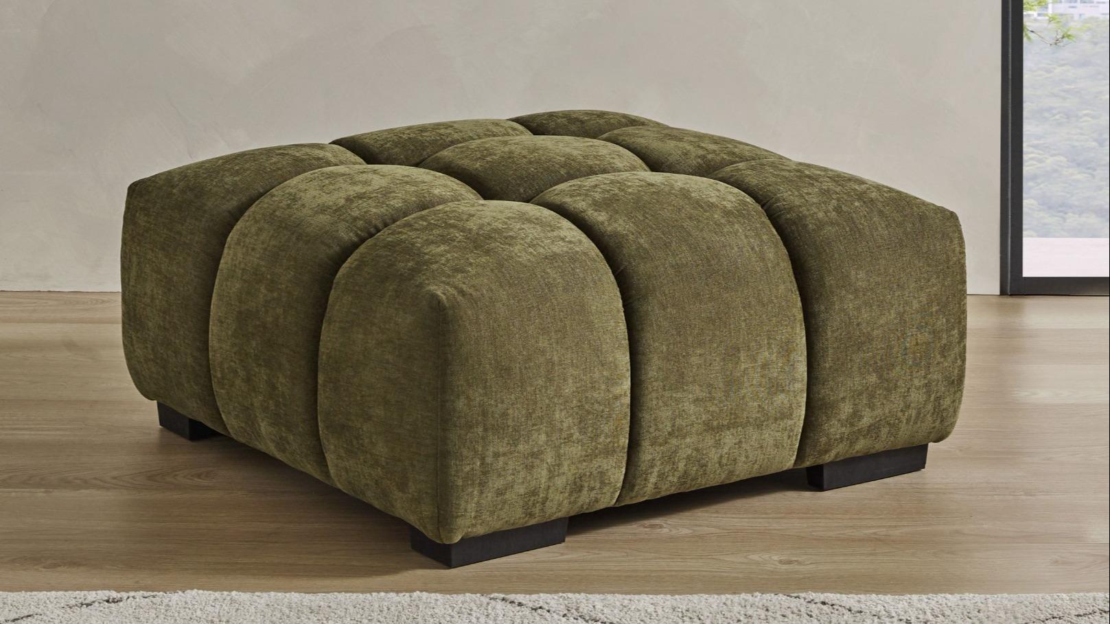 Tokyo Fabric Ottoman - Fern