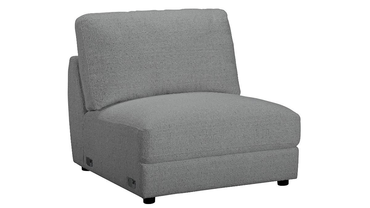 Cozy Fabric Armless Chair - Oyster