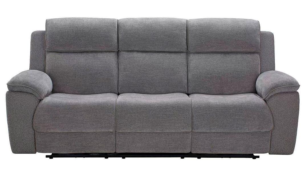 Tulsa 3-Seater Fabric Recliner Sofa - Coal