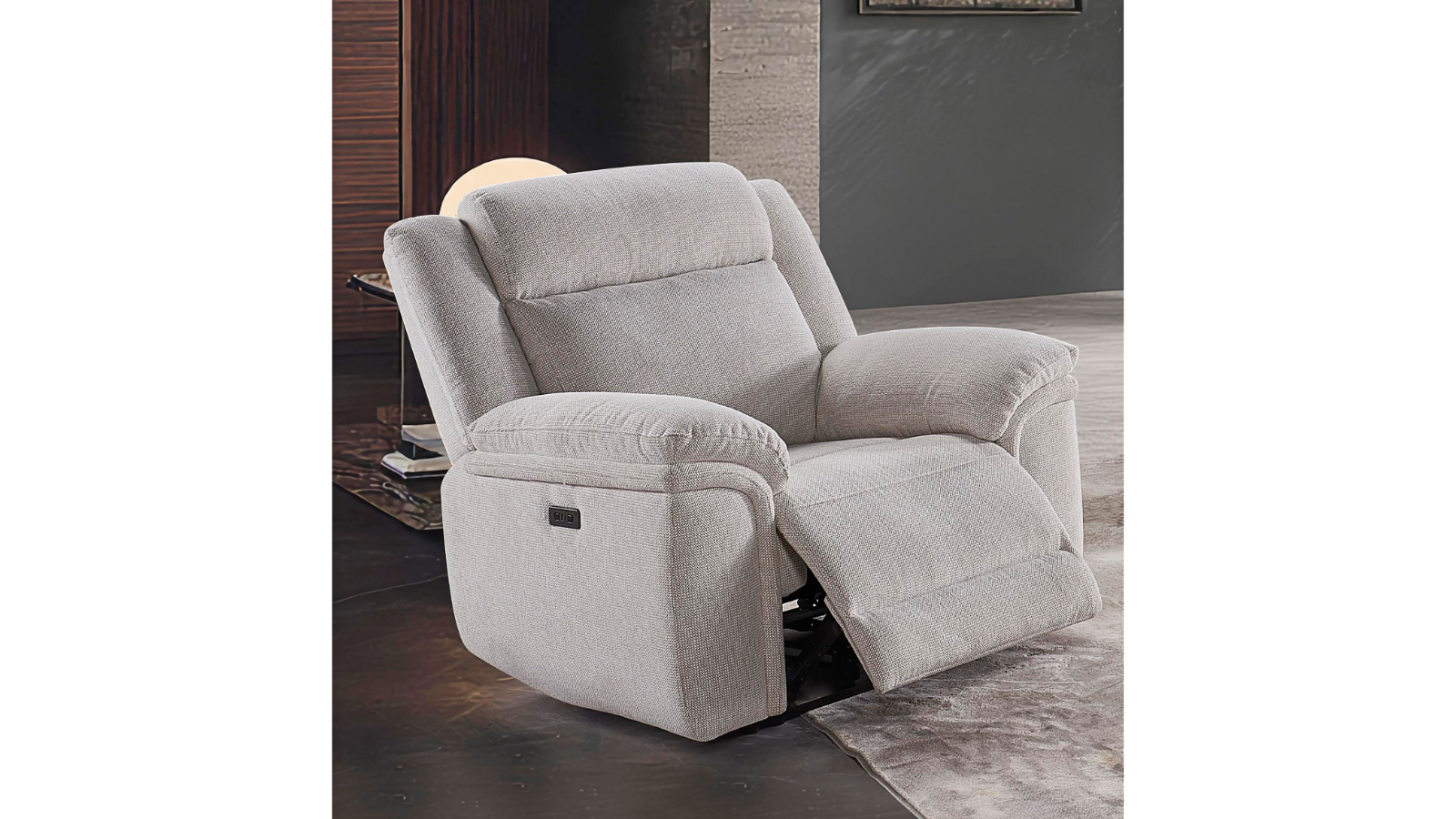 Stirling Fabric Powered Recliner Armchair - Dove