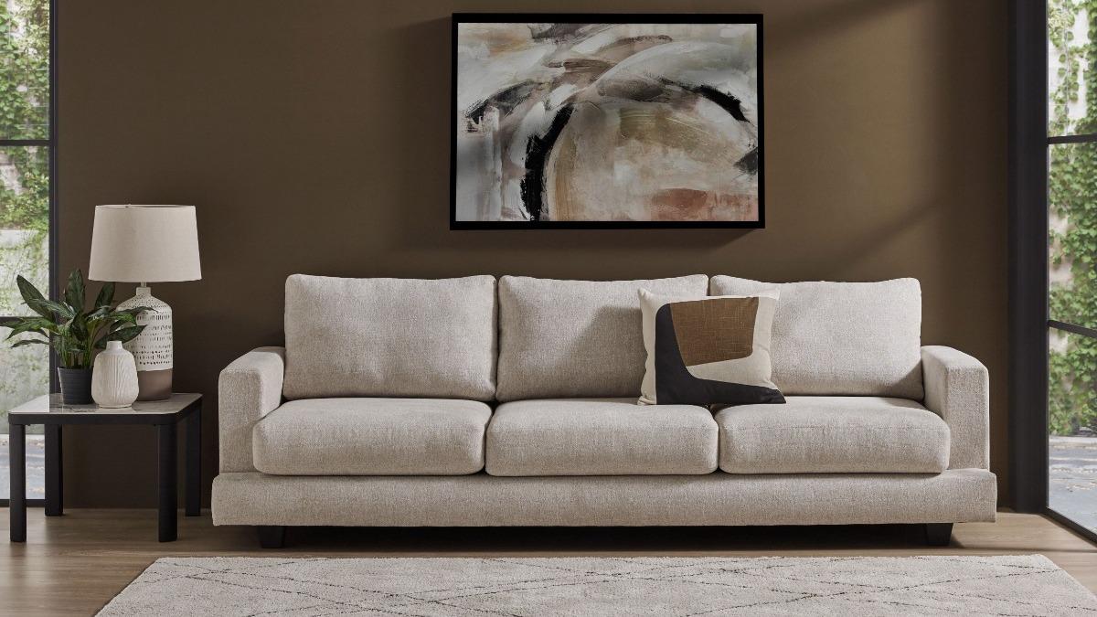 Aurora 3-Seater Fabric Sofa