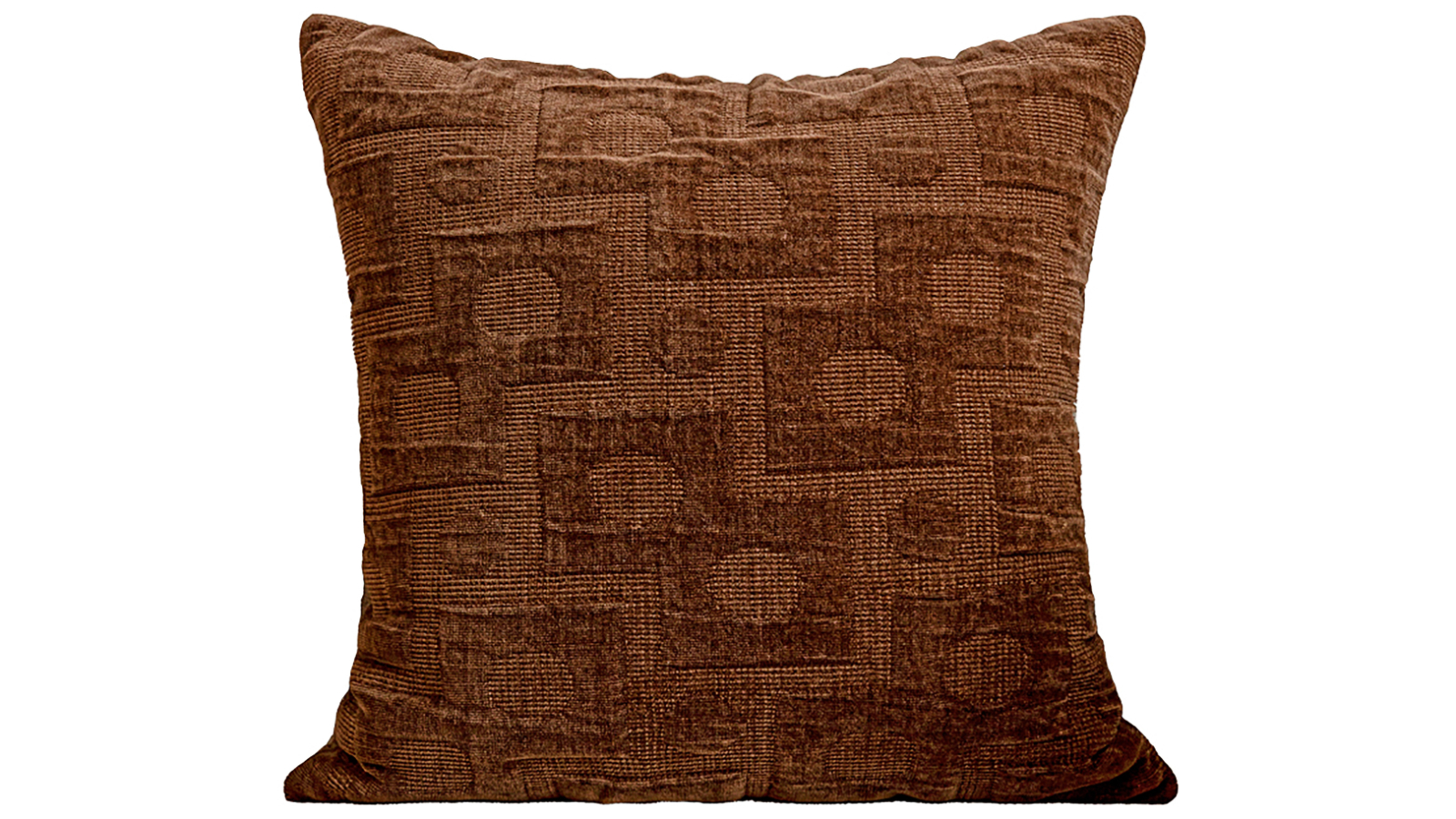 L'Avenue Luxury Barney Espresso Square Cushion