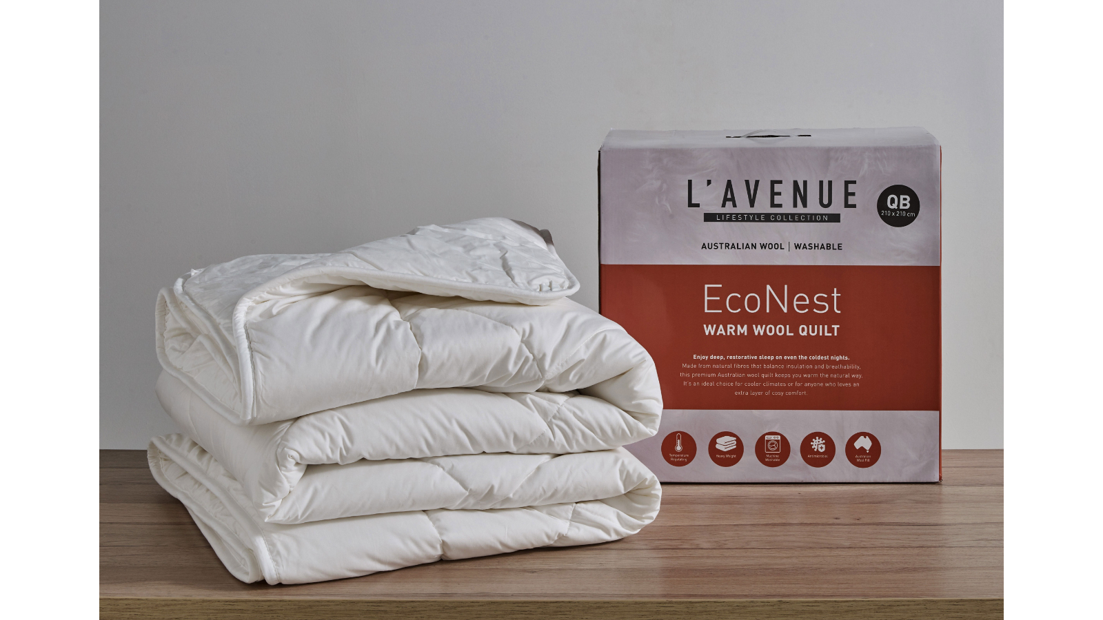 L'Avenue Lifestyle Econest 500gsm Aus Wool Quilt - Super King