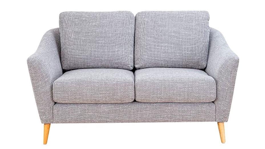 Carlton 2-Seater Fabric Sofa - Silver
