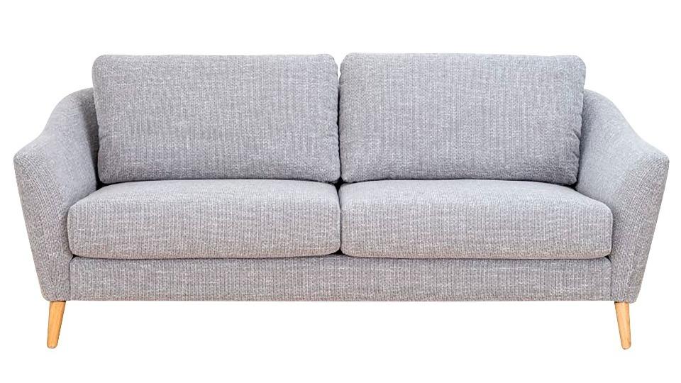 Carlton 3-Seater Fabric Sofa - Silver