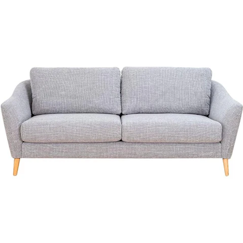 Carlton 3-Seater Fabric Sofa - Silver