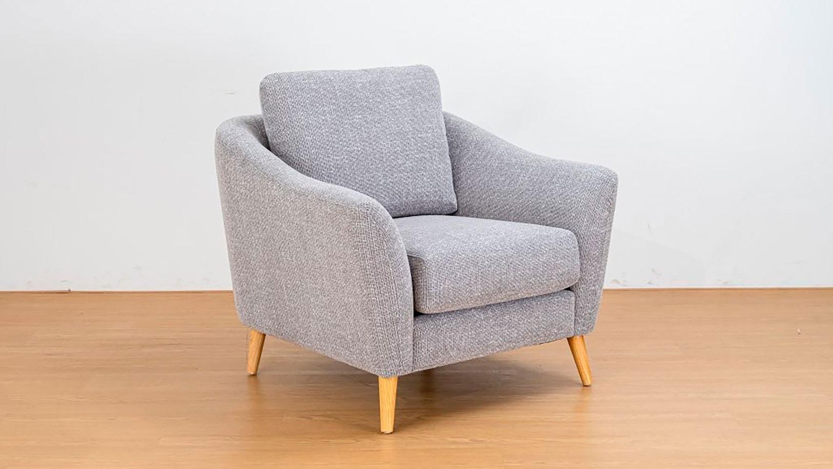 Carlton Fabric Armchair - Silver