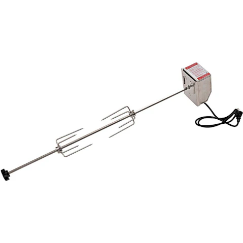 Euro Montana Black/Silver Charcoal Rotisserie Kit