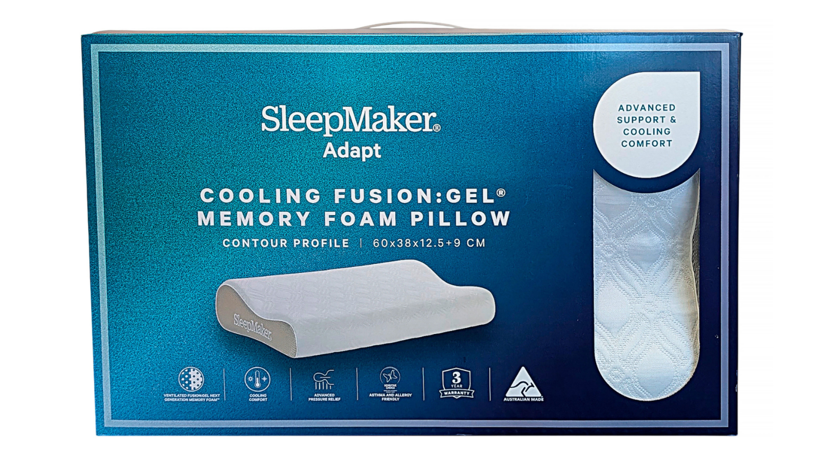 SleepMaker Cooling Fusion Gel Pillow - Contour