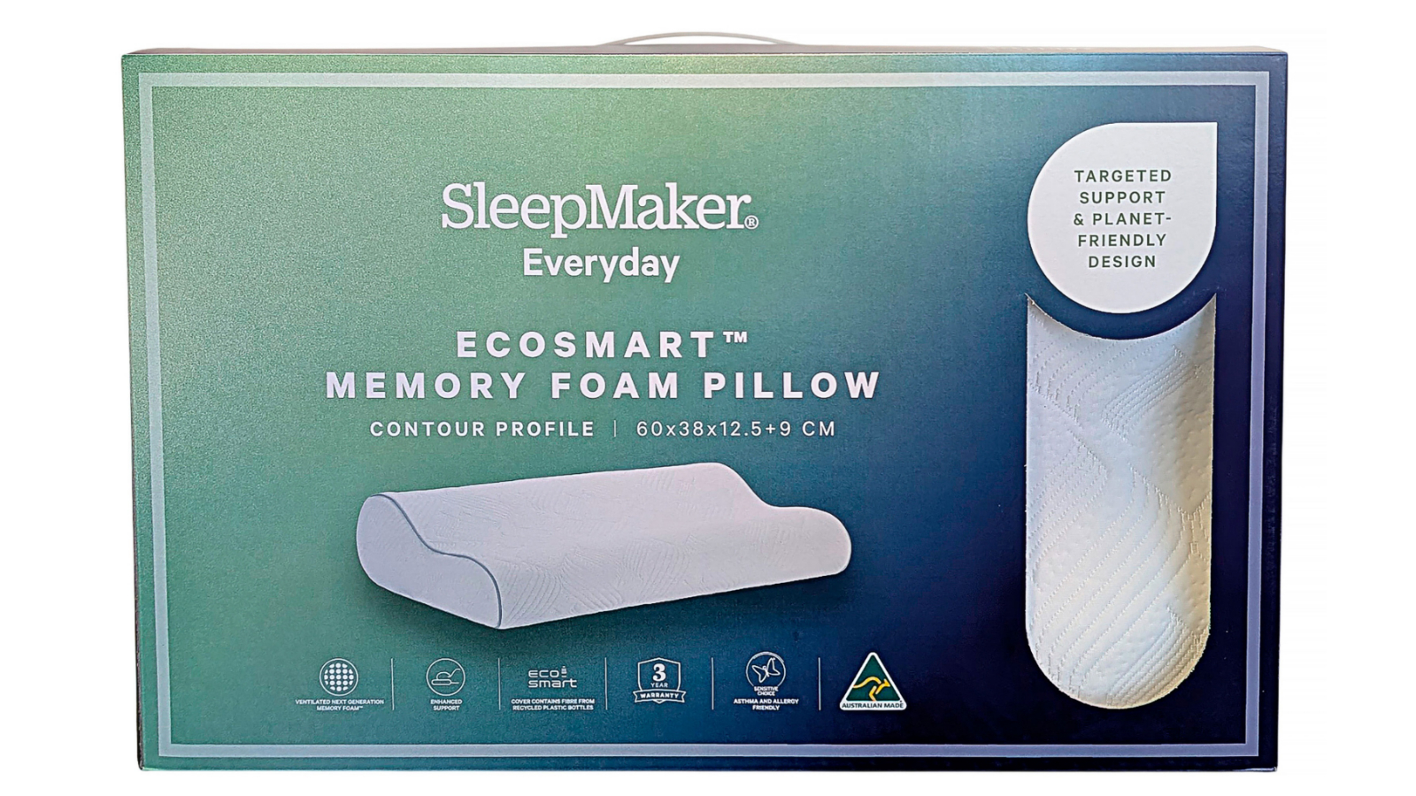 SleepMaker Everyday Ecosmart Memory Foam Pillow - Contour