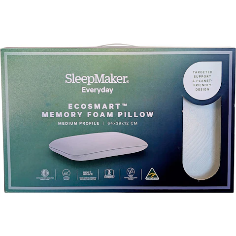 SleepMaker Everyday Ecosmart Memory Foam Pillow - Medium