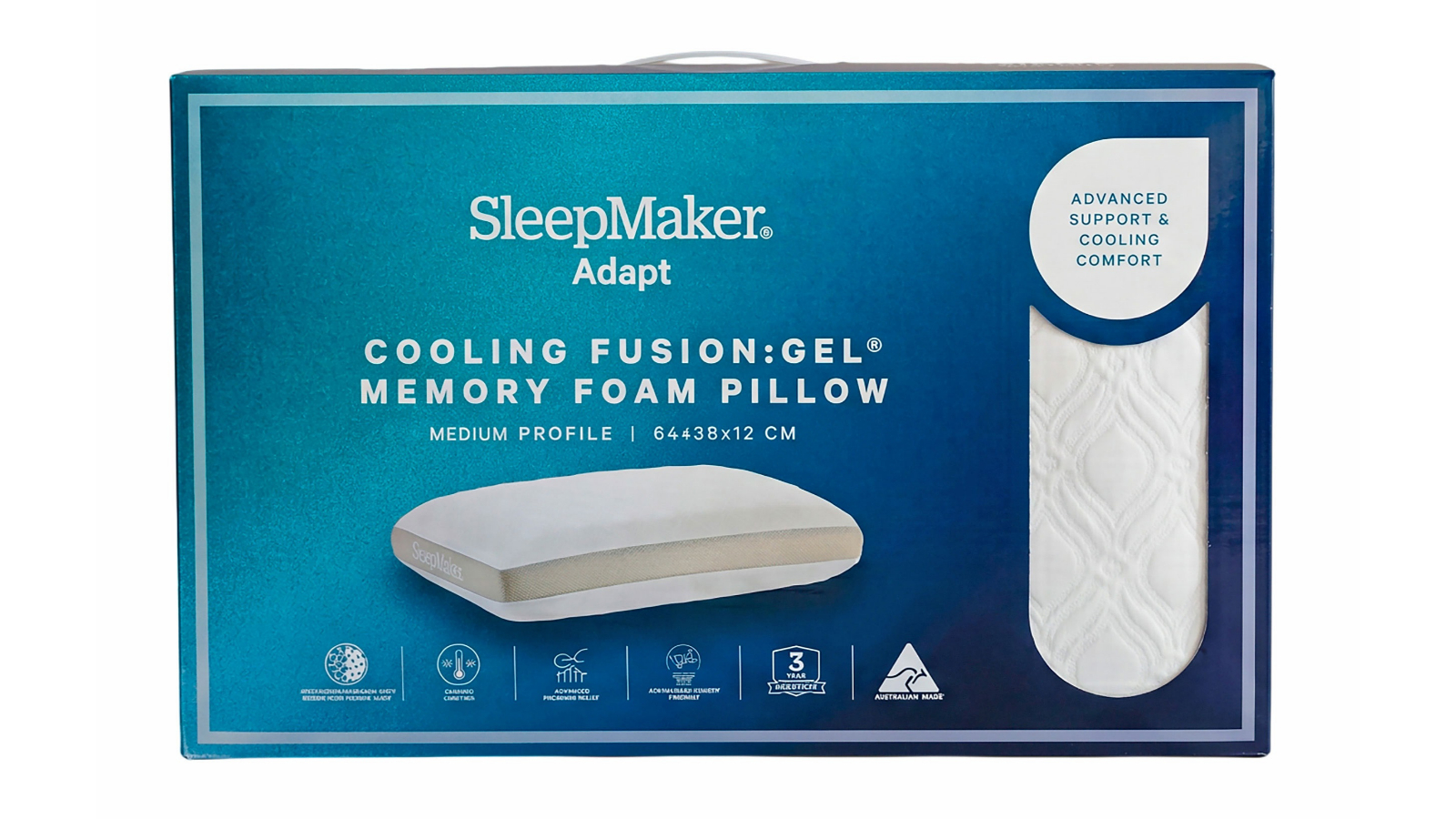 SleepMaker Cooling Fusion Gel Pillow - Medium