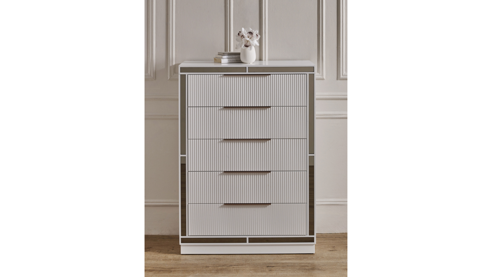 Caravel 5-Drawer Tallboy - White