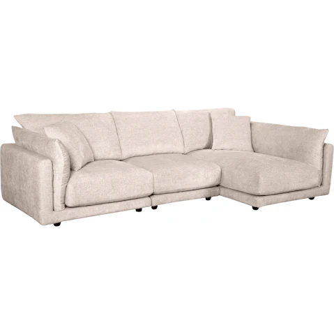 Audrey 3-Seater Fabric Sofa with Right-Hand Facing Chaise