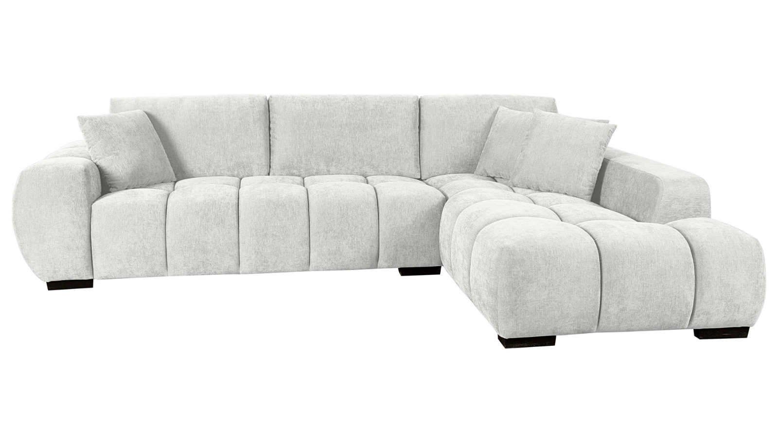Tokyo 4-Seater Fabric Sofa with Chaise - Almond