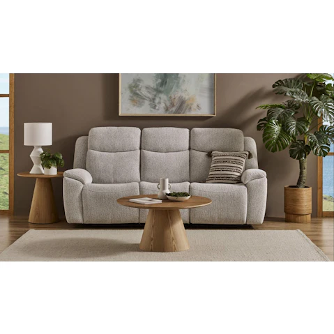 Oasis 3-Seater Fabric Powered Recliner Sofa