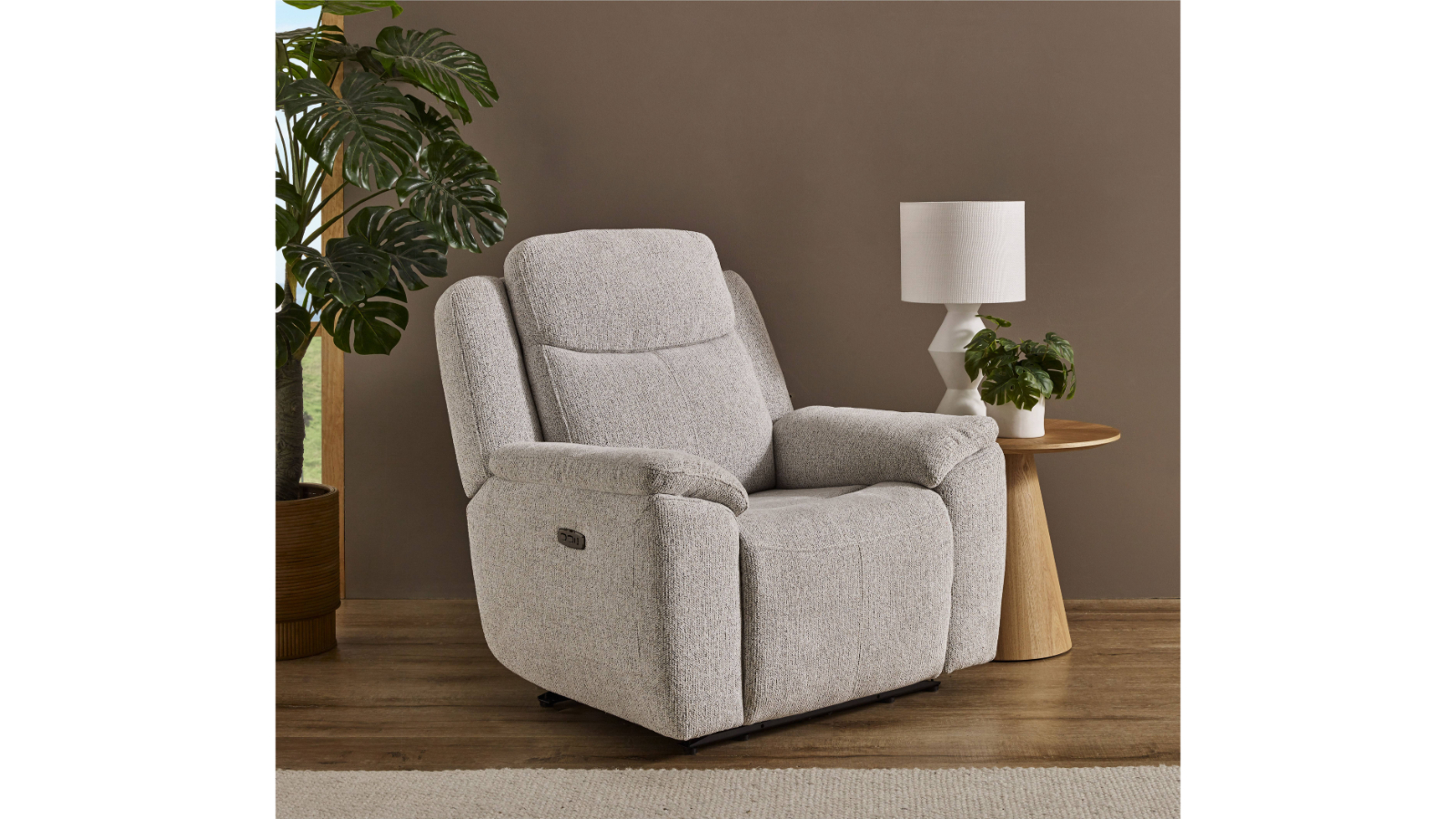 Oasis Fabric Powered Recliner Armchair