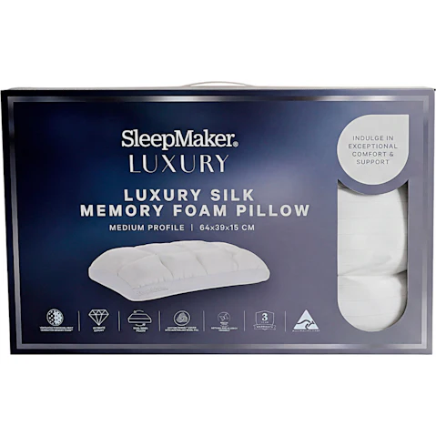 SleepMaker Luxury Silk Blend Medium Pillow