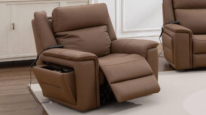 Daley Leather Powered Recliner Armchair with Massage