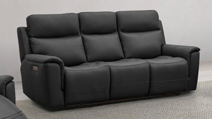Ester 3-Seater Leather Powered Recliner Sofa