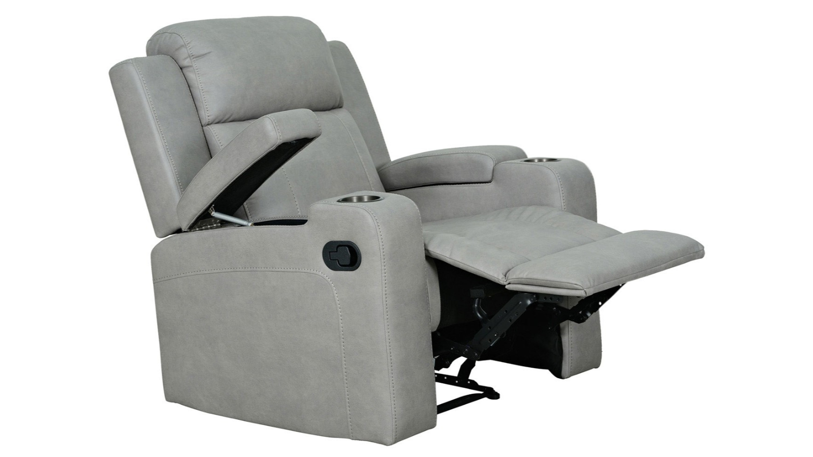 Lyric Fabric Recliner Armchair - Shadow