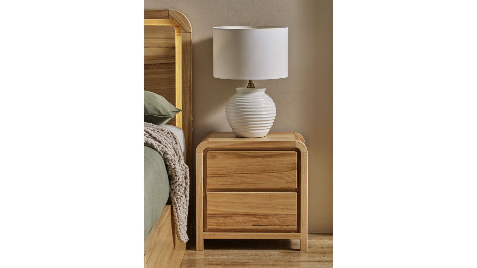 Ellen 2-Drawer Bedside Table
