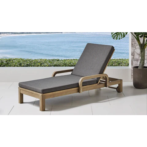 Ravona Light Brown Outdoor Sunlounge