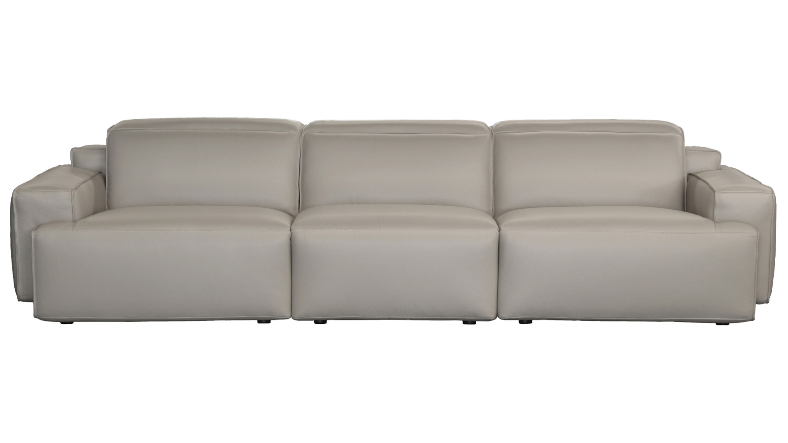 Nuccio 3.5-Seater Leather Powered Recliner Sofa - Grigio