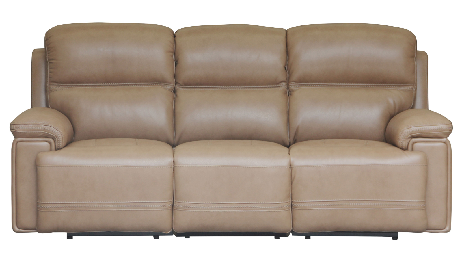 Felix 3-Seater Leather Powered Recliner Sofa - Camel