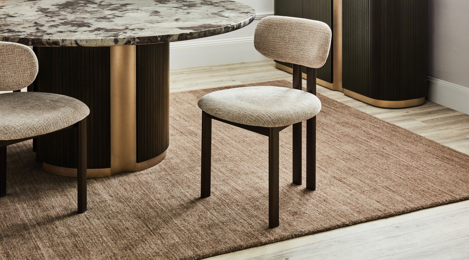 Bellaire Beige Fabric Dining Chair