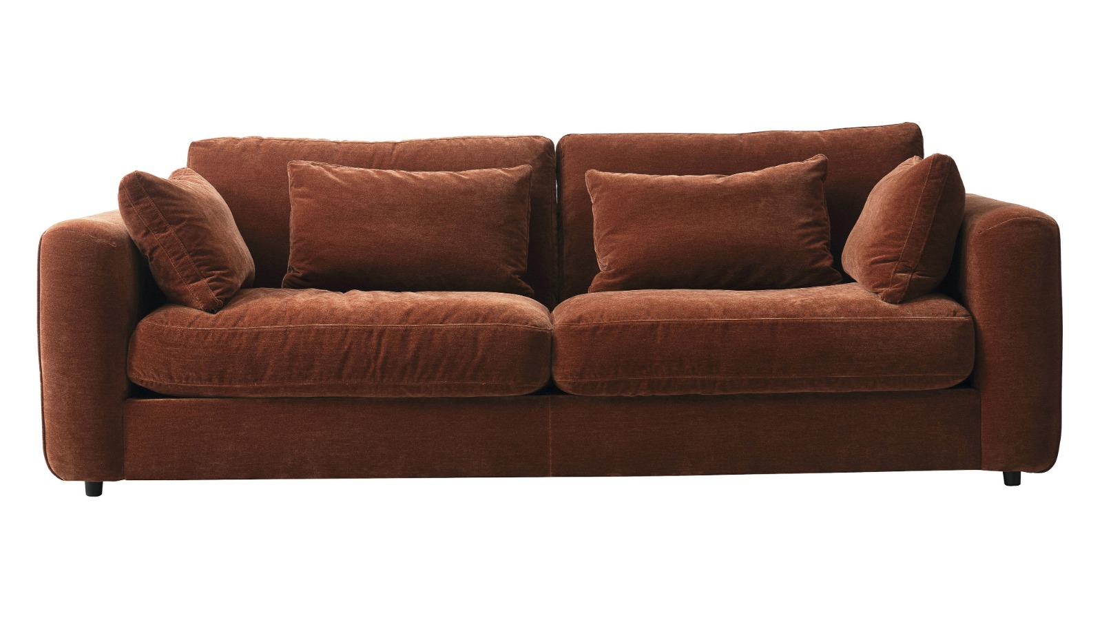 Hydra 3-Seater Fabric Sofa - Cedar