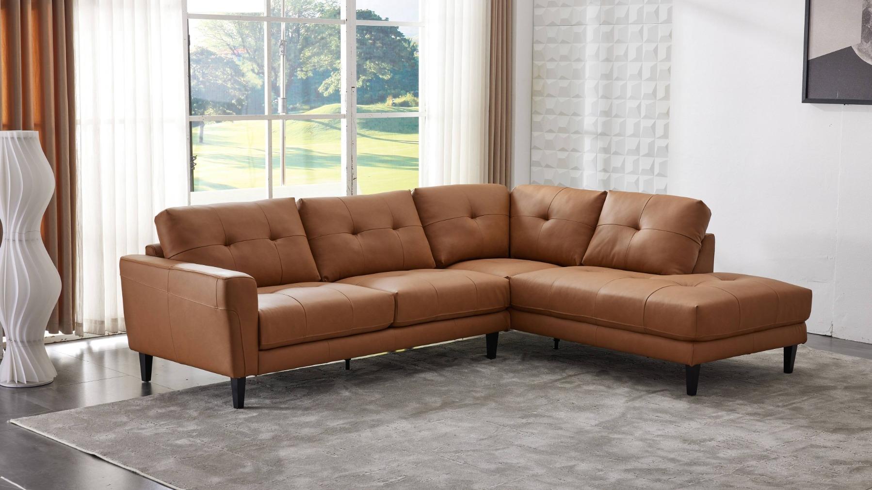 Vulcan Leather Corner Sofa