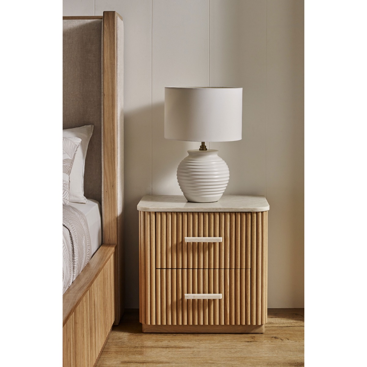 Marriott 2-Drawer Bedside Table