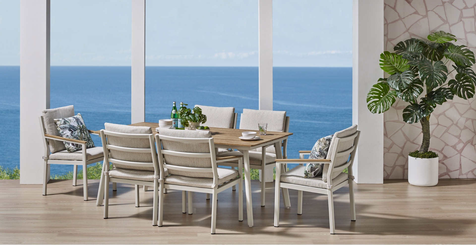 Tali 7-Piece Outdoor Rectangular Dining Setting
