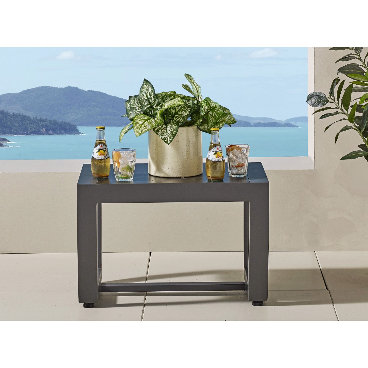 Cerez Outdoor Side Table - Graphite