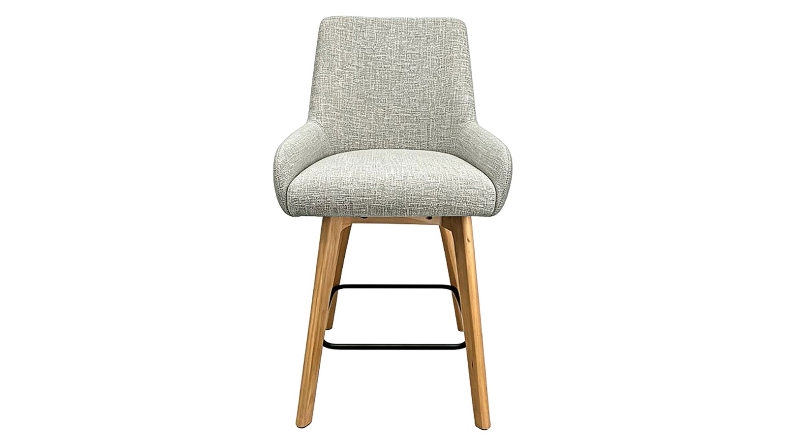 Bianca Bar Stool - Haze Fabric with Natural Frame