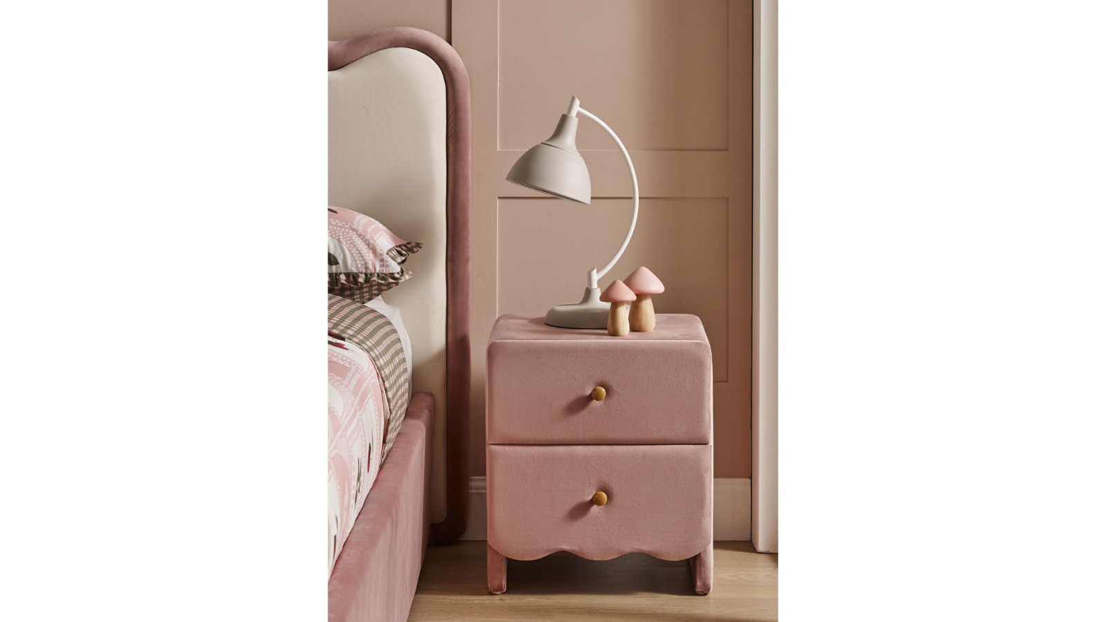 Wavy 2-Drawer Bedside Table