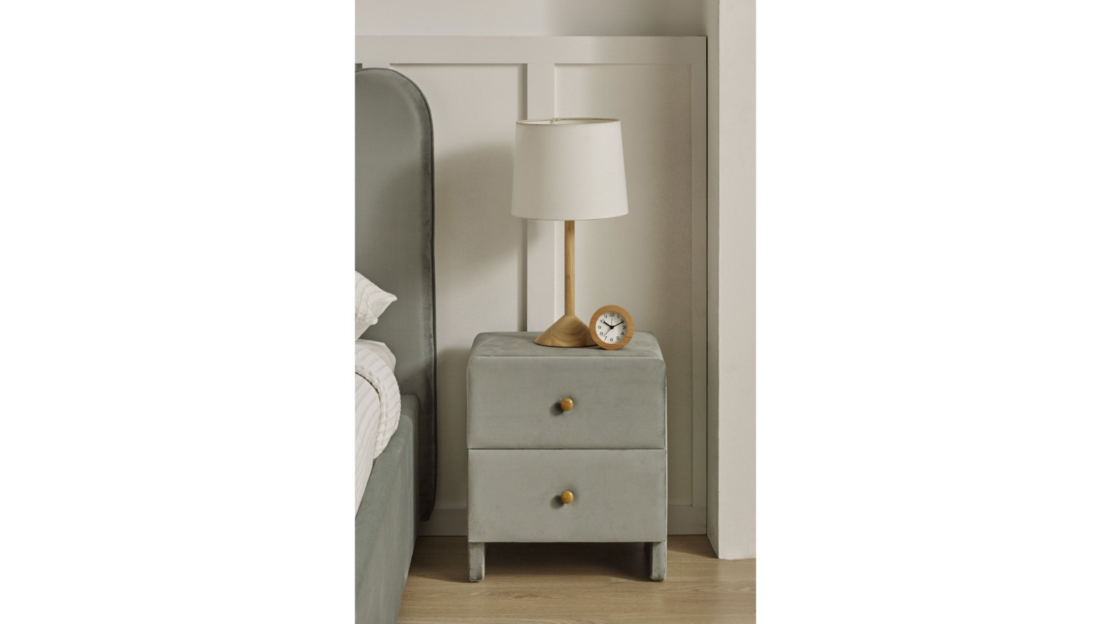 Saylor 2-Drawer Bedside Table - Sage