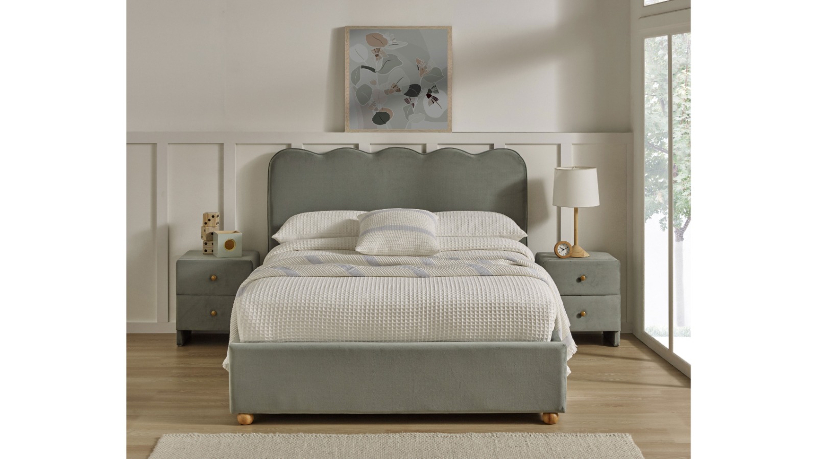 Saylor Double Bed - Sage