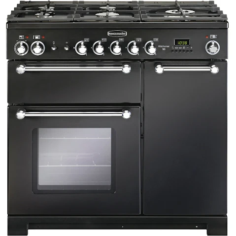 Falcon Kitchener 900mm Dual Fuel Freestanding Cooker - Black Chrome