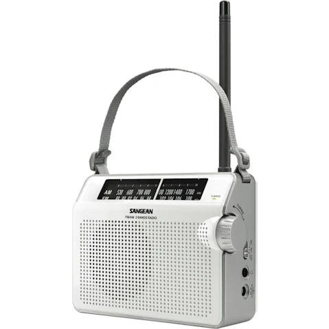 Sangean AM/FM Compact Radio - White