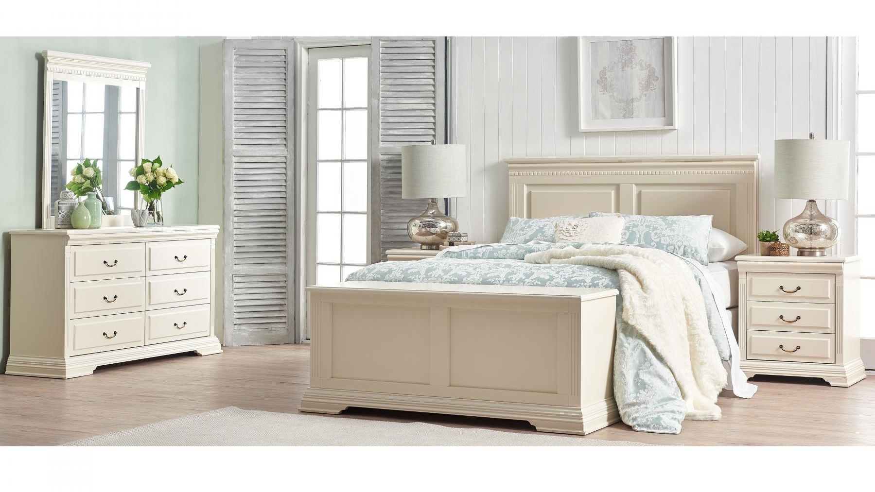 Victoria 4Piece Double Bedroom Suite with Dresser Harvey Norman
